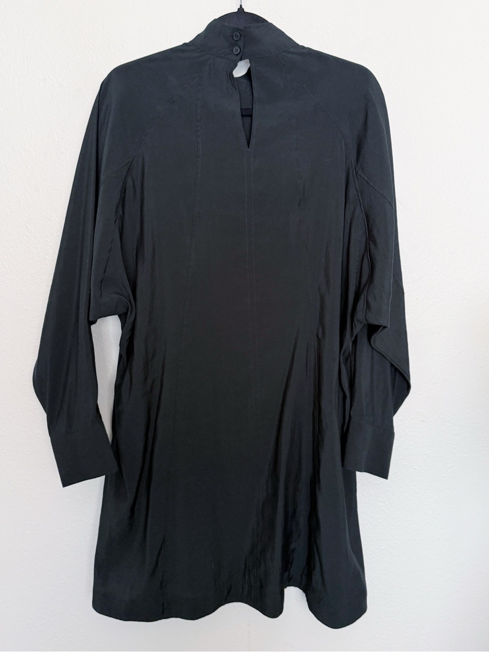 COS Batwing Sleeve Mini Dress High Neck Modal Oversized US 8 - Picture 3 of 12